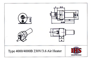 IHS Type 4000 Air Heater With IkD Sensorie Temperature Control Module & Thermocouple
