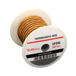 Tempco - Hi-Temp Thermocouple Wire, Stranded Lead Wire, & 900 °F Nickel Plated Terminals