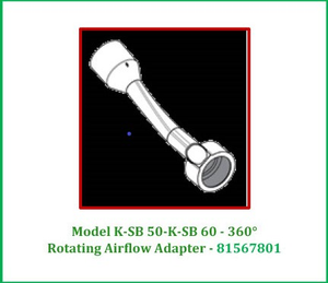 Ritmo - 360° Rotating Welding Shoe Air Flow Adapter - For Use With Stargun K-SB 50 & K-SB 60 Handheld Extrusion Welders