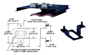 Tempco - Ceramic E-Mitter ® One & Two Piece Mounting Clips/Single Element Mounting Bracket
